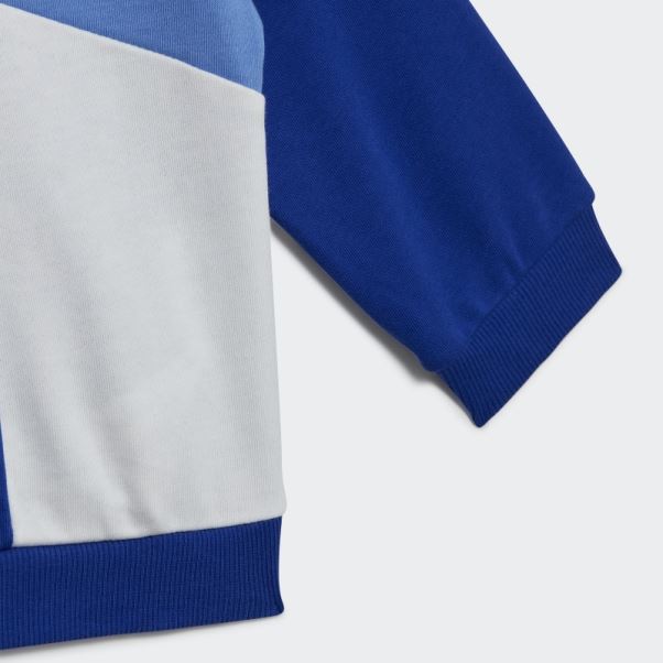 Pantalon De Jogging En Molleton Colorblock Bleu Adidas