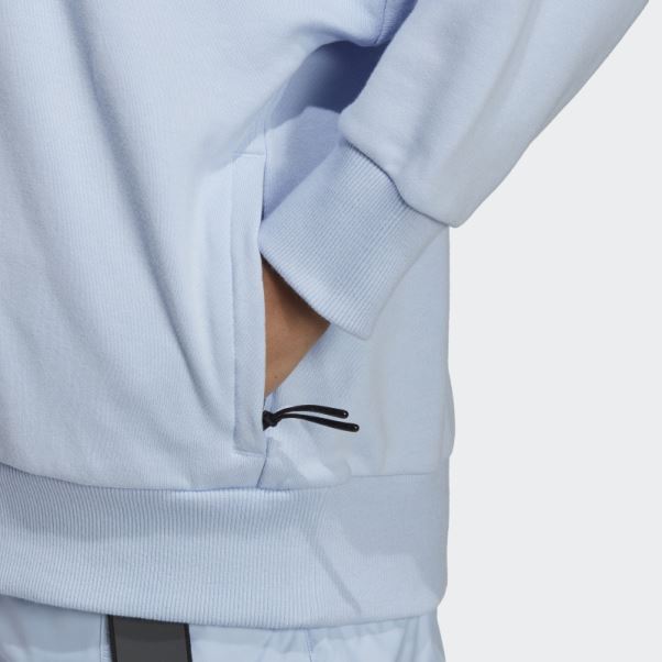 Sweat Adidas City Escape Loose Crew Bleu Aube