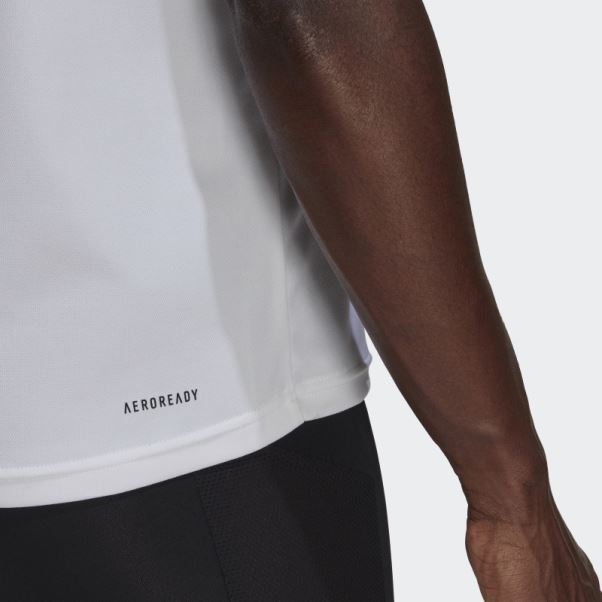 Aeroready Conçu Pour Déplacer Le Tee-shirt De Sport Adidas Blanc