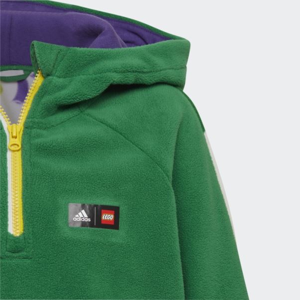 Adidas X Classic Lego Hiver Sweat à Capuche Polaire Vert Chaud