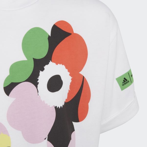 Tee Shirt Graphique Adidas Marimekko Blanc