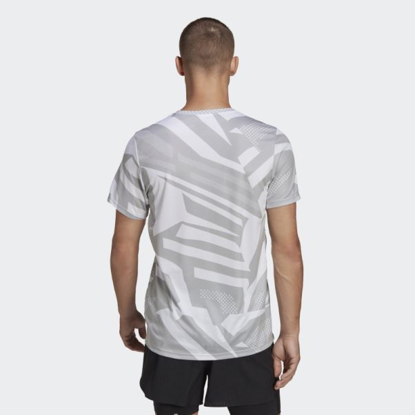 T-shirt Saisonnier Adidas Own The Run Gris
