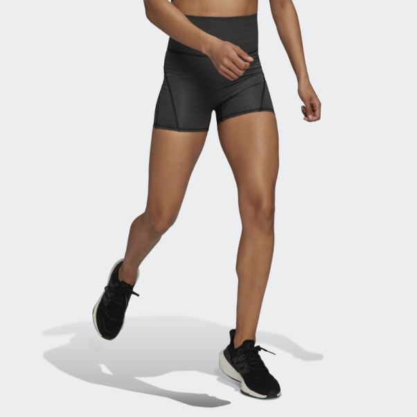 Legging Court Taille Super Haute Noir Yoga Studio Luxe Fire Adidas