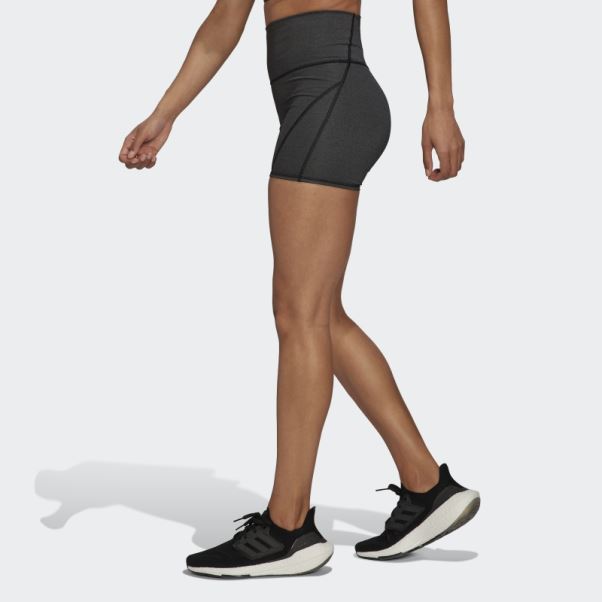 Legging Court Taille Super Haute Noir Yoga Studio Luxe Fire Adidas