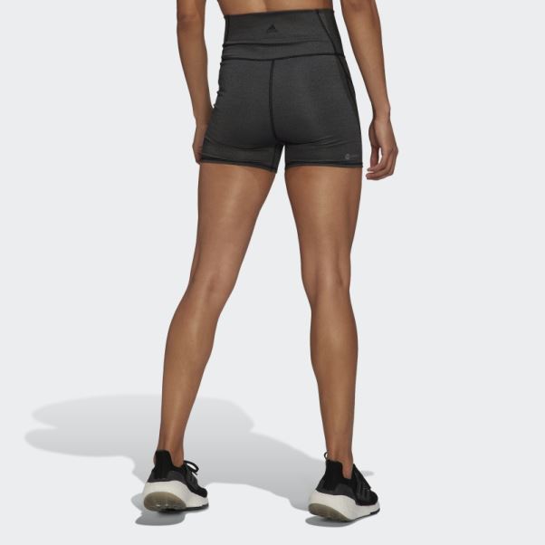 Legging Court Taille Super Haute Noir Yoga Studio Luxe Fire Adidas
