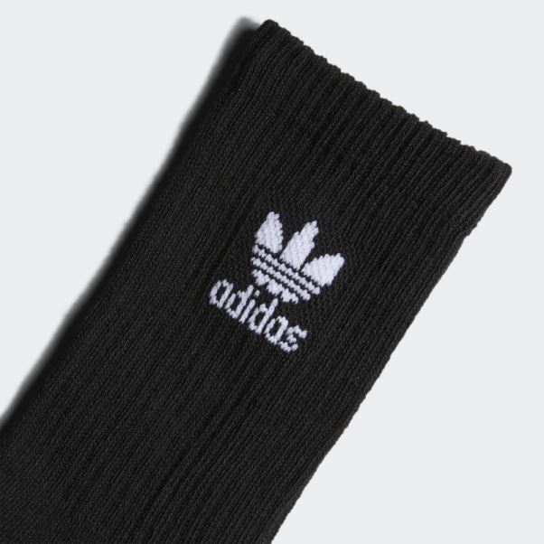 Chaussettes Grises Adidas Trèfle Crew 6 Paires