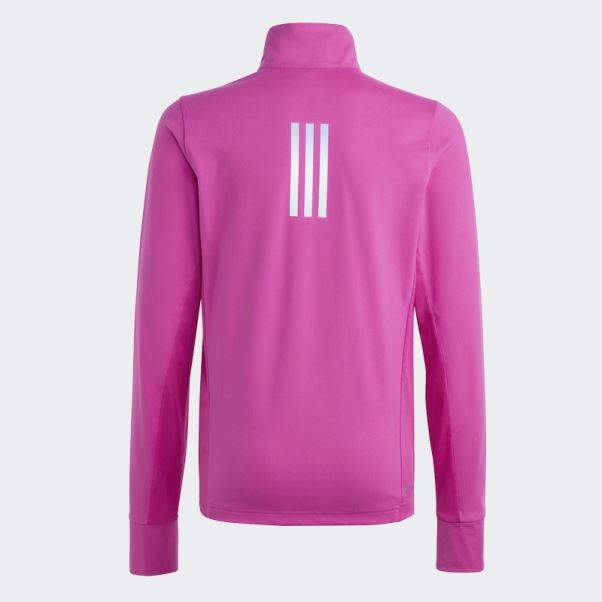 T-shirt Manches Longues Demi-zip Aeroready Fuchsia Adidas