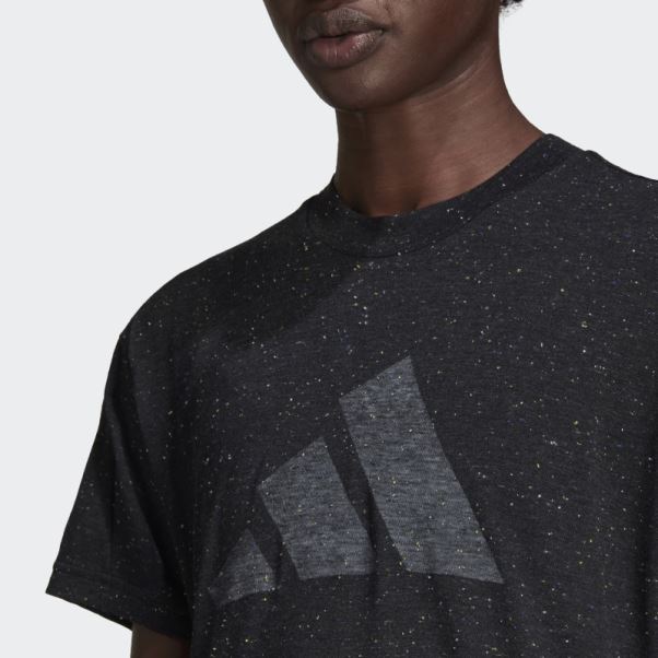 Adidas Future Icons Winners 3.0 Tee Noir Melange Fashion