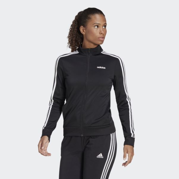 Veste De Survêtement En Tricot Adidas Essentials Noir