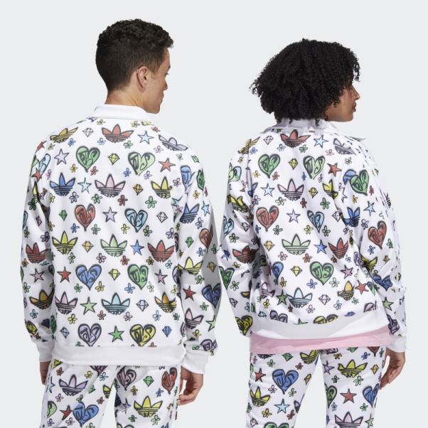 Haut De Survêtement Adidas Jeremy Scott Firebird Monogramme Blanc (non Genré)