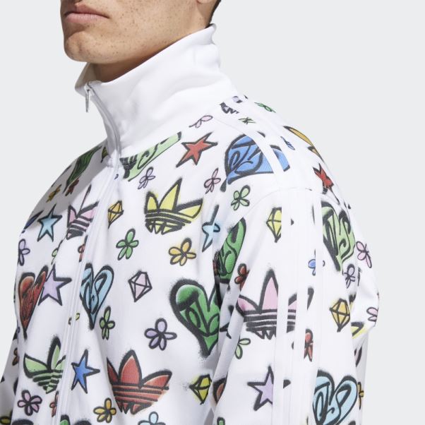 Haut De Survêtement Adidas Jeremy Scott Firebird Monogramme Blanc (non Genré)