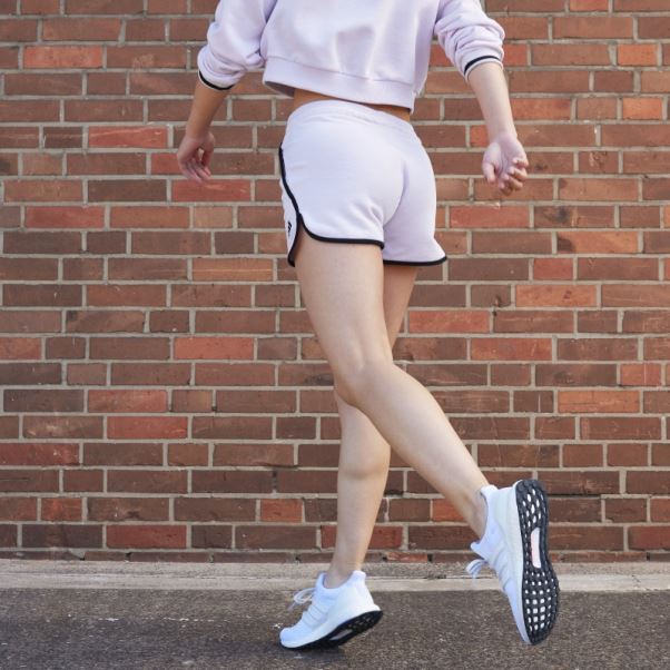 Short Taille Haute En Molleton Rose Adidas