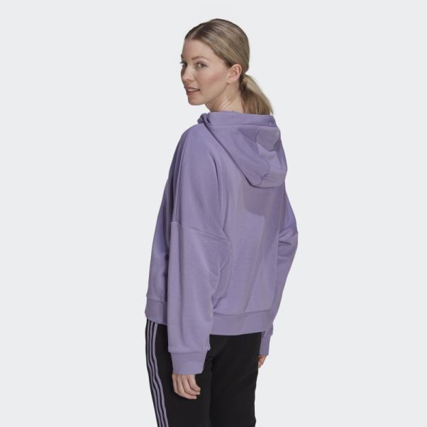 Sweat à Capuche Olympique Lyonnais Lilas Adidas