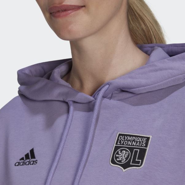 Sweat à Capuche Olympique Lyonnais Lilas Adidas