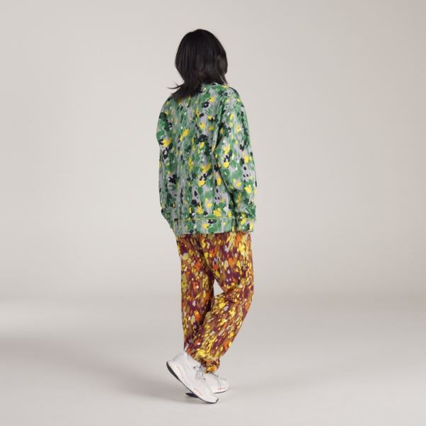 Adidas By Stella Mccartney Sweat Imprimé Fleuri Blanc Chaud