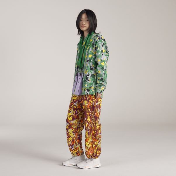 Adidas By Stella Mccartney Sweat Imprimé Fleuri Blanc Chaud