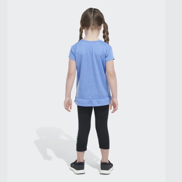 Ensemble Moulant Adidas Mel Tee Capri Bleu