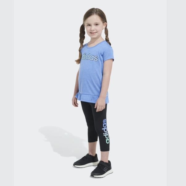 Ensemble Moulant Adidas Mel Tee Capri Bleu