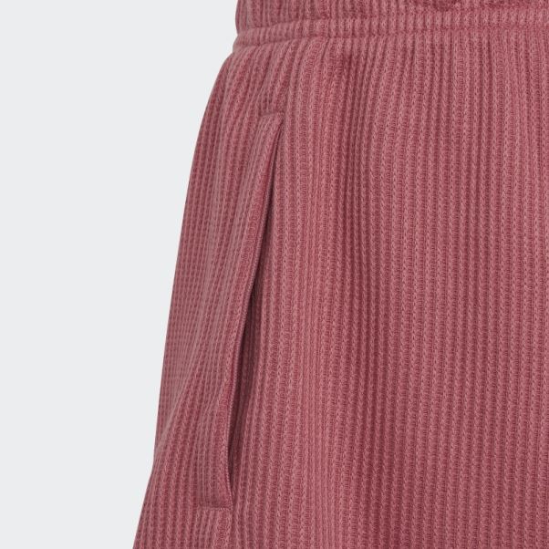 Short Ample En Maille Gaufrée Rose Lounge Adidas