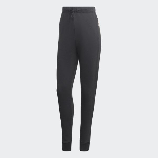 Pantalon Adidas Studio Lounge Taille Haute Carbone