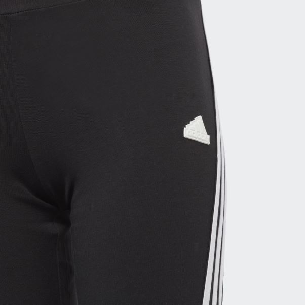 Legging évasé En Coton à 3 Bandes Adidas Future Icons Noir
