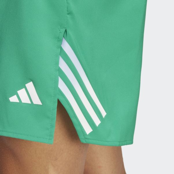 Short D'entraînement à 3 Bandes Vert Court Train Icons Adidas