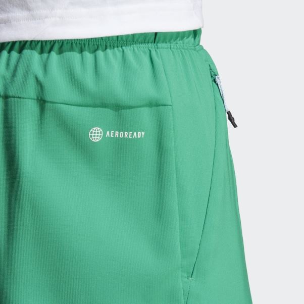 Short D'entraînement à 3 Bandes Vert Court Train Icons Adidas