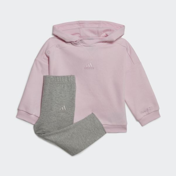 Survetement Polaire A Capuche Rose Adidas