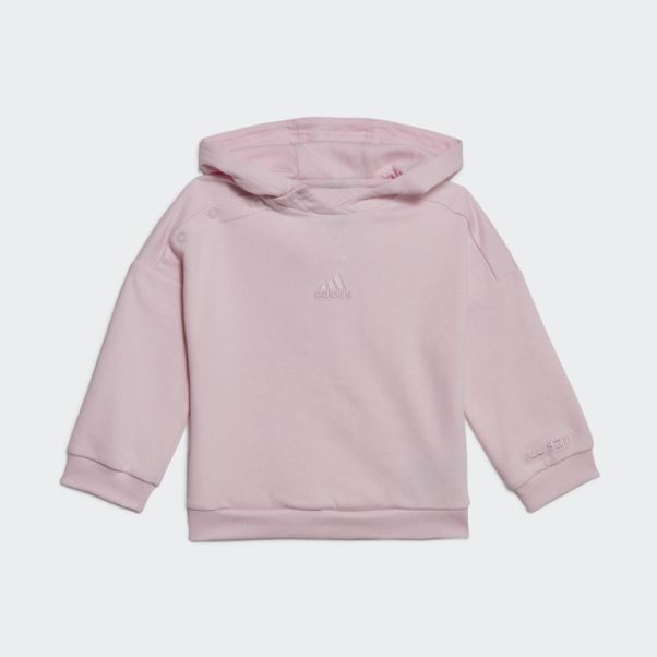 Adidas Survetement Polaire A Capuche Rose