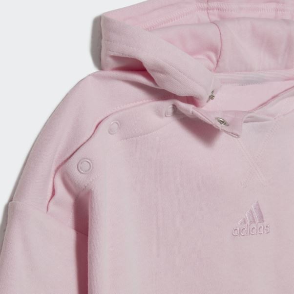 Adidas Survetement Polaire A Capuche Rose