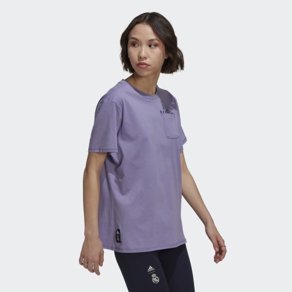Tee Shirt Real Madrid Adidas Lilas