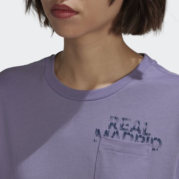 Tee Shirt Real Madrid Adidas Lilas