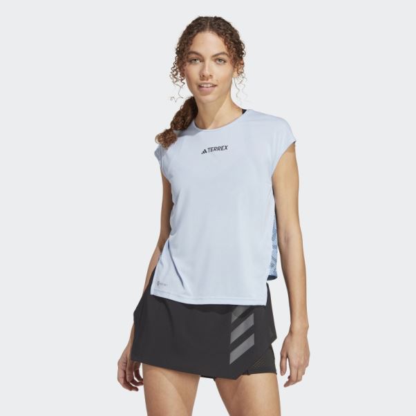 Terrex Agravic Pro Trail Running Top Adidas Bleu Aube