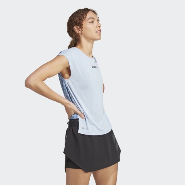 Terrex Agravic Pro Trail Running Top Adidas Bleu Aube