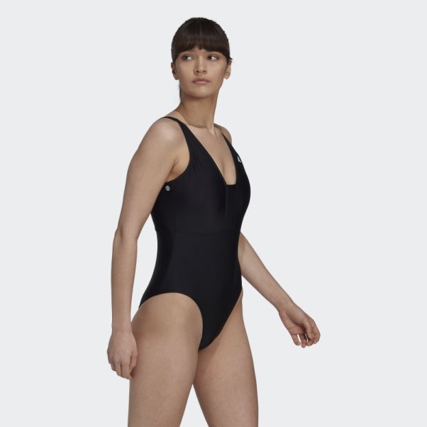 Maillot De Bain Iconisea 3 Bandes Noir Adidas
