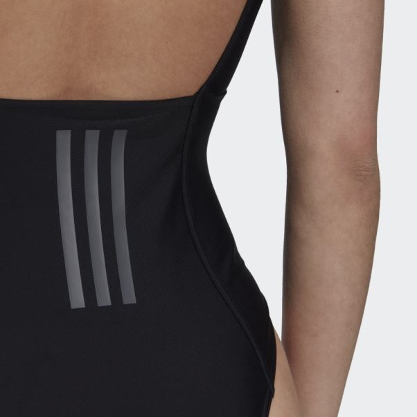 Maillot De Bain Iconisea 3 Bandes Noir Adidas