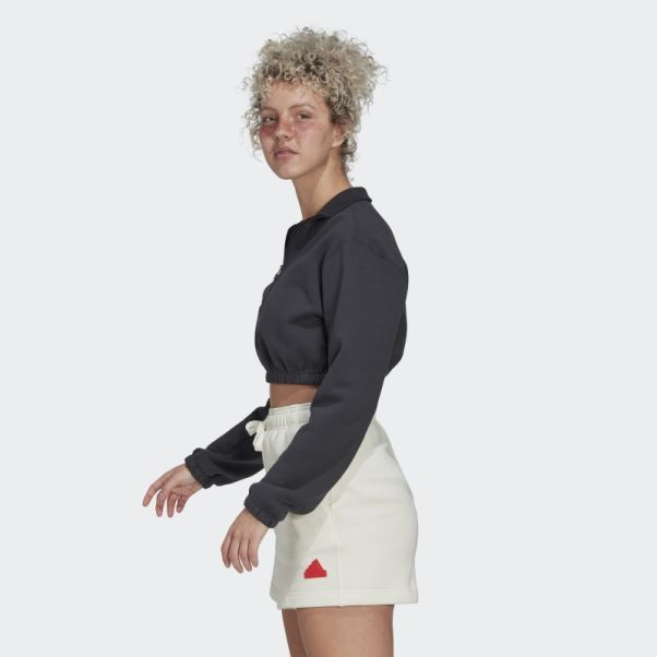 Adidas Sweat Court Demi-zip Blanc Fashion