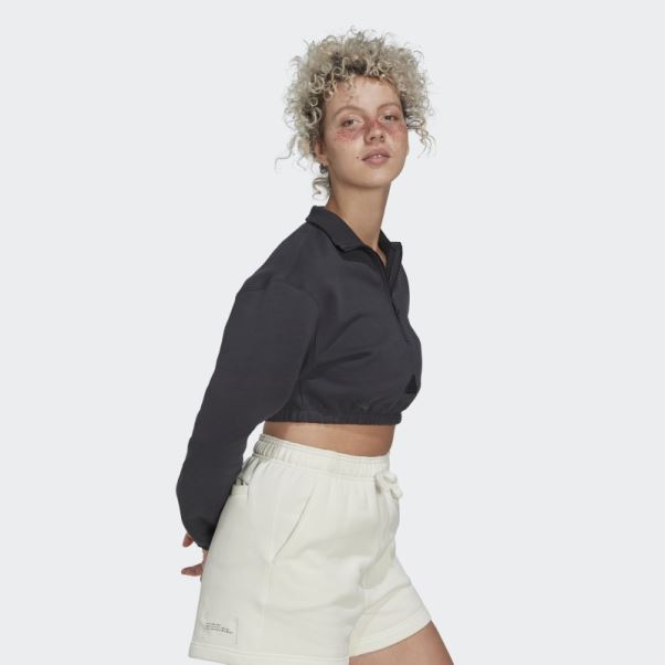 Adidas Sweat Court Demi-zip Blanc