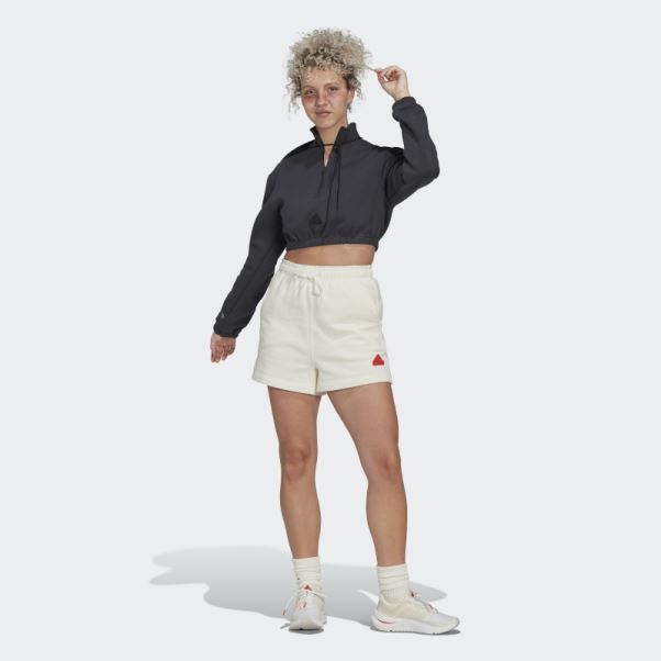 Adidas Sweat Court Demi-zip Blanc