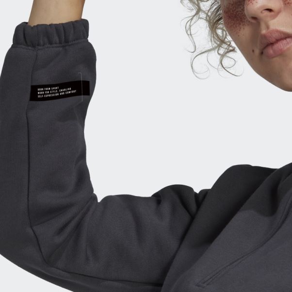 Adidas Sweat Court Demi-zip Blanc