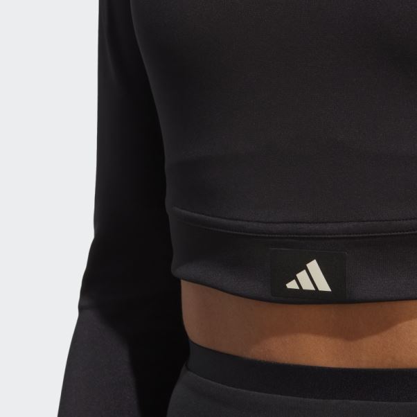 T-shirt Court à Manches Longues Adidas Sports Club Noir
