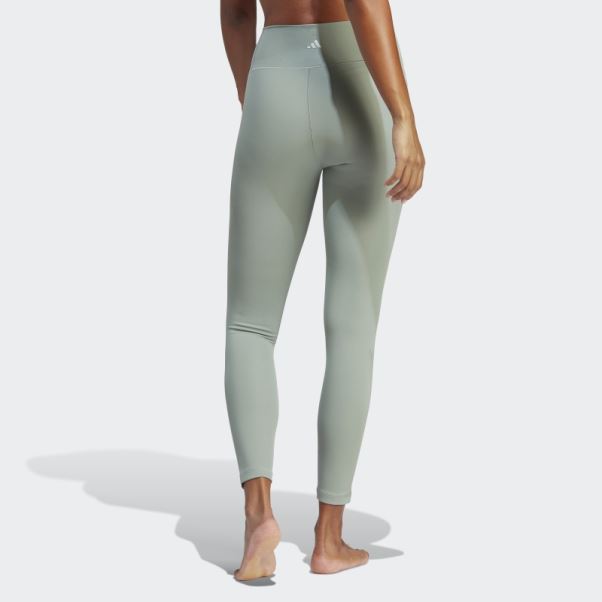 Adidas Yoga Studio Luxe 7/8 Leggings Argent Vert