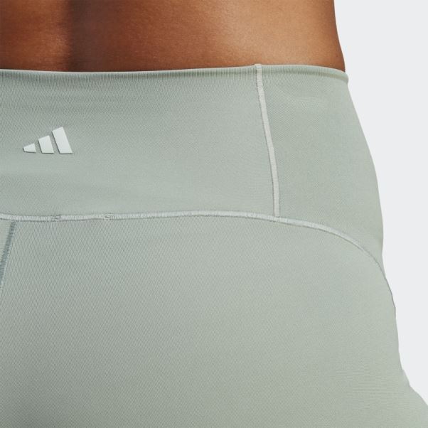 Legging Yoga Studio Luxe 7/8 Vert Argent Adidas
