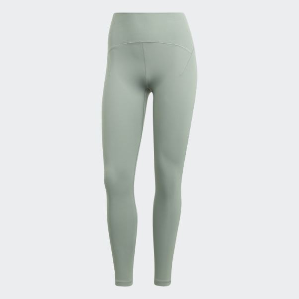 Legging Yoga Studio Luxe 7/8 Adidas Argent Vert