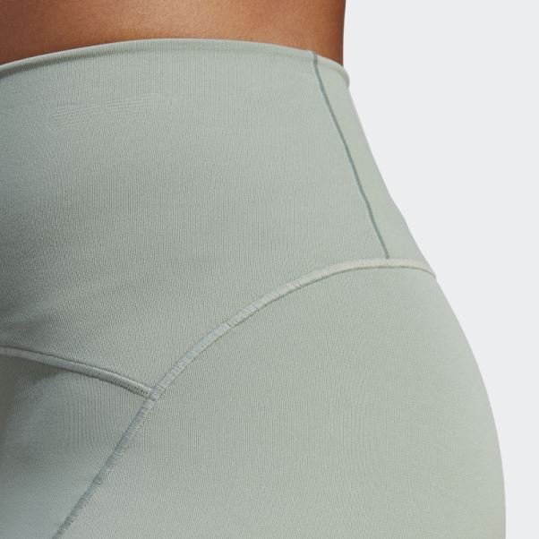 Legging Yoga Studio Luxe 7/8 Adidas Argent Vert