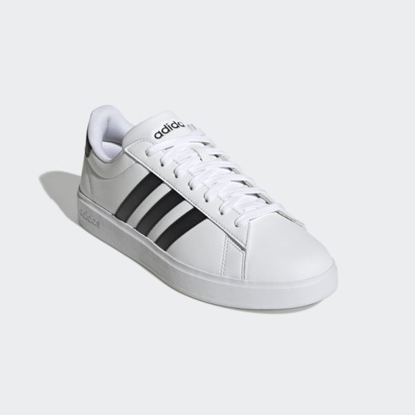 Chaussures Adidas Grand Court Cloudfoam Confort Blanc