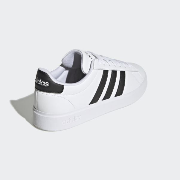 Chaussures Adidas Grand Court Cloudfoam Confort Blanc