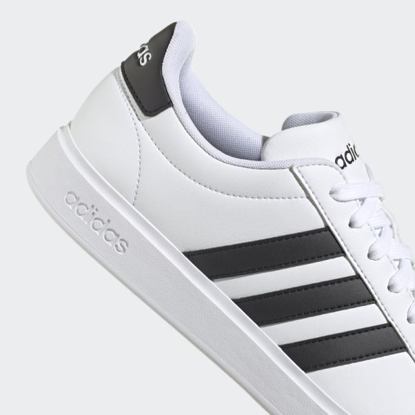 Chaussures Adidas Grand Court Cloudfoam Confort Blanc