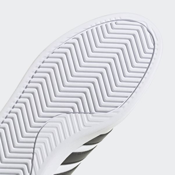 Chaussures Adidas Grand Court Cloudfoam Confort Blanc