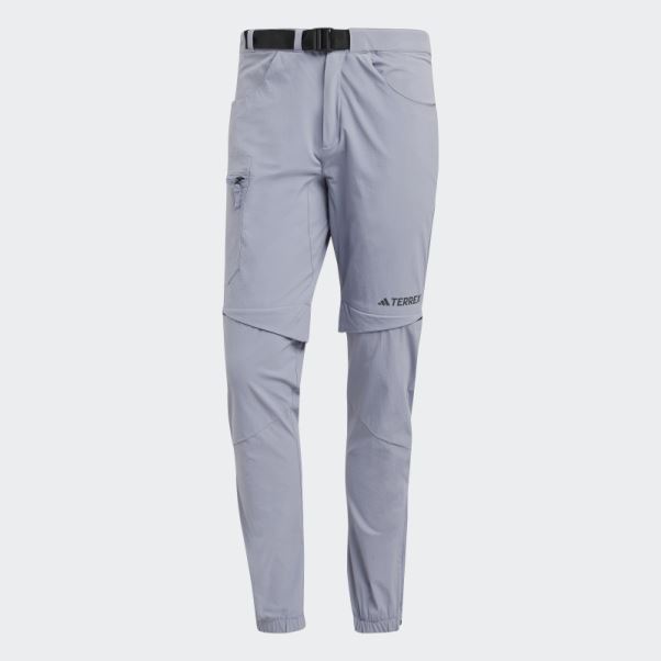 Adidas Terrex Utilitas Randonnée Zip-off Bas De Survêtement Argent Violet